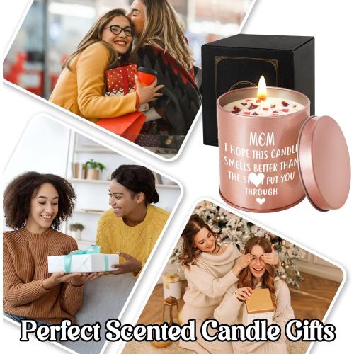 Mothers Day Gifts for Moms from Daughter Son 7oz Lavender Scented Candles Happy Birthday Gifts for Mom Funny Soy Eco-Friendly Long Lasting Handmade Natural Soy Max Candle Christmas Presents for Mom