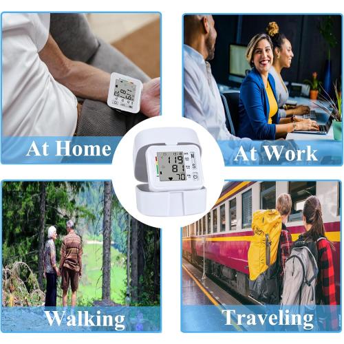 TOPBOMED Electronic Blood Pressure Monitor,Wrist Blood Pressure Monitor 2x99 Reading Memory for Adults Wrist BP Monitor with Carrying Case for Home Use
