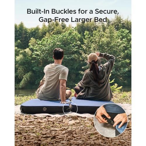 Acacia 4 Thick Self Inflating Sleeping Pad with Foam, Innovative Y-Shaped Telescopic Structure, Ultraportable Camping Air Mattress with Pump Sack, Easy Roll Up Sleep Bed for Travel Tent Car