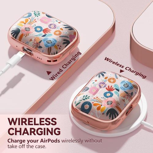 Inesore Pink for AirPods Pro 3 Case 2025 with Lock, for Women Girly Floral Cute Case Compatible with Apple Airpods Pro 3rd Generation Cover, with Phone Stand,Keychain & Cleaner Kit -Pink Flower