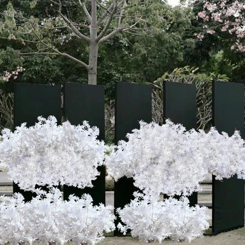 50Pcs in Bulk Artificial White Cherry Full Blossom Branches 35 Inch for Tall Floor Vase Wedding Home Decoration Fake Silk Flowers for Table Centerpiece Garden Party Indoor Outdoor (White - 50Pack)