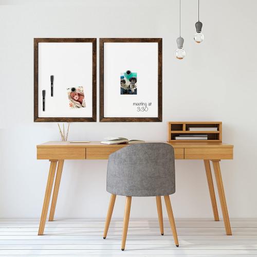 Loddie Doddie Magnetic Dry Erase Board - 18 x 24 in, Rustic Frame - Easy-Clean Surface & Whiteboard for Wall - Magnet Board - Vertical & Horizontal Mounting Hanging Whiteboard