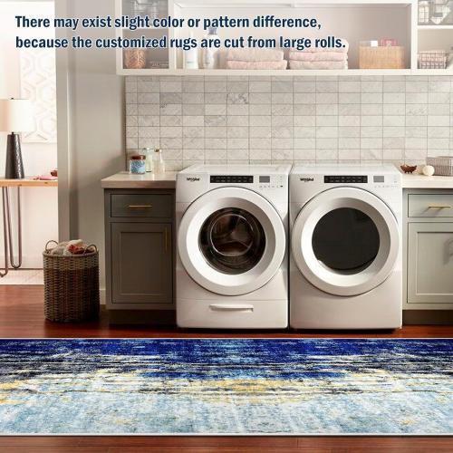 NuLoom Runner Rugs 2' 8 x 8', Non Slip Non Shedding Carpet Area Rugs with TPR Rubber Backing, Low Pile Rugs for Indoor Bedroom Bathroom Living Room Aisle Hallway Balcony Entryway