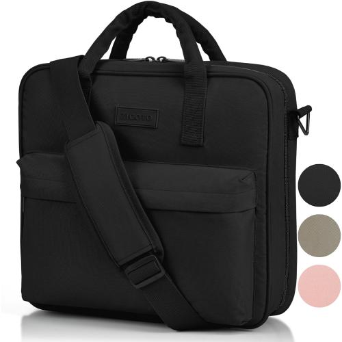 Sturdy 3 Ring Zipper Binder with Strap - 2 Binder with Pockets Holds 500 Sheets, Laptop & More - Durable & Easy to Carry