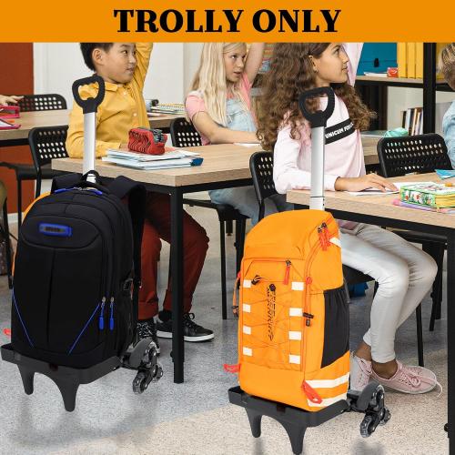 Backpack Trolley with Edge Guard, 6-Wheels Rolling Dolly Cart for Backpack