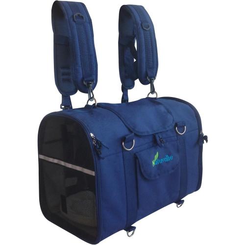 6-in-1 Sturdy Pet Carrier Backpack, Front Pack, Shoulder Bag, Pet Hand Bag, Car Seat Crate, Soft-Sided pet Carrier, Small Animal Travel Carrier, Airline Approved, Size Small for Pets 14-16 Long