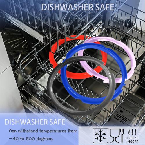 4 Pack 3 Qt Sealing Ring for Instant pot Replacement Silicone Gasket Seal Rings with 4 Colors with 4 Float Valve Seal Gasket, Fits Mini 3, Duo/Plus 3, Ultra 3, Lux 3, Nova 3 Quart