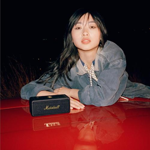 Black & Brass Marshall Emberton II Portable Bluetooth Speaker, Black & Brass
