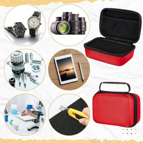 EVA Hard Case with Customizable Foam 13.5 x 9.8 x 5.5 Inchprotective EVA Carrying Case Shockproof Outdoor for Camera, Digital Products, Electronic Instruments with Knife, Red