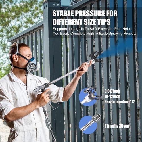 X9 Airless Paint Sprayer, 0.39GPM Paint Sprayer for Home Interior 650W 3000psi Airless Sprayer with Low Overspray Adjustable Pressure & Motor Speed for House Painting DIY Garage