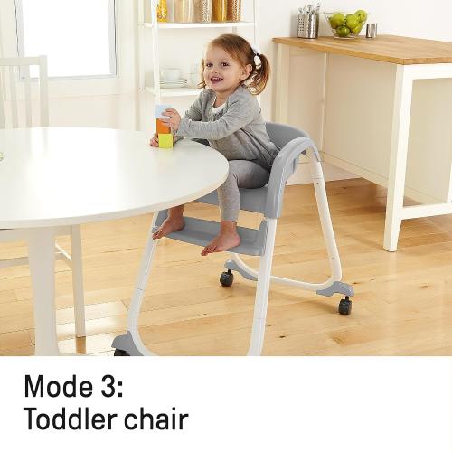 Ingenuity SmartClean Trio Elite 3-in-1 Convertible Baby High Chair, Toddler Chair, and Dining Booster Seat, For Ages 6 Months and Up, Unisex - Slate