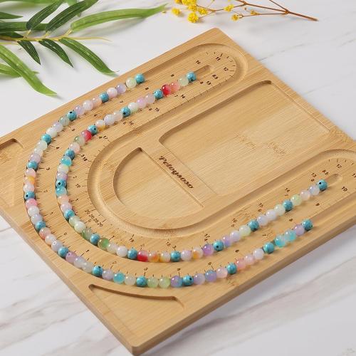 Petoysoso Bamboo Bead Board for Jewelry Making - Necklace and Bracelet Beading Board - Jewelry Making Supplies