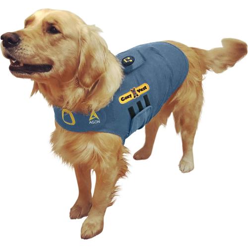 CozyVest® Dog Anxiety Vest 3-in-1 Music & Aromatherapy Shirt, Relaxing Sound & Essential Oil Scent Jacket, Fireworks Thunder Separation & Thunderstorm Canine Stress Relief Coat (Gray, XL [65-110 Lbs])