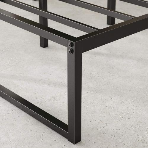 ZINUS Lorelei 14 Inch Metal Platform Bed Frame, Mattress Foundation with Steel Slat Support, No Box Spring Needed, Easy Assembly, Queen, Black