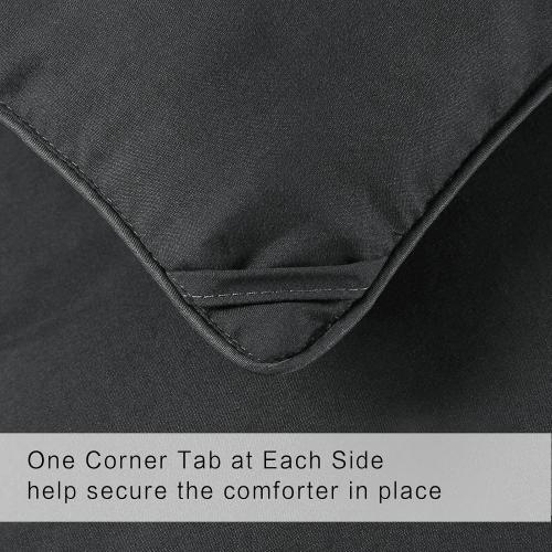 COHOME Queen Size Comforter - Down Alternative Duvet Insert with Anti-Clump Tech & 8 Tabs, All-Season Reversible Luxury Hotel Bedding - Gifts for Women/Men, Dark Grey 88''x88''