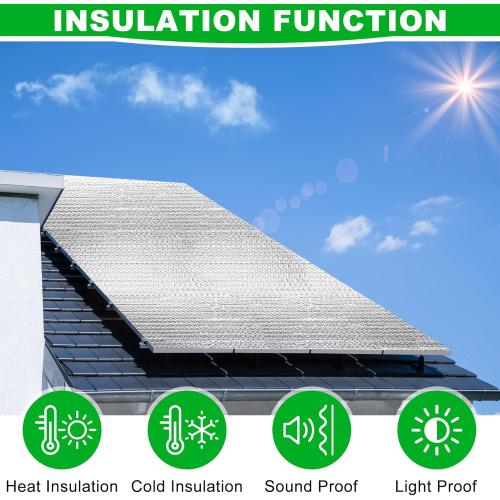 16P Garage Door Insulation Panels Kit 0.24T Double Bubble Reflective Aluminum Foil 6MM Sheet Thermal Pre-Cut Insulation Shield 120 Tapes Winter Clod and Summer Heat for Attic Garage Wall (24 x 48)
