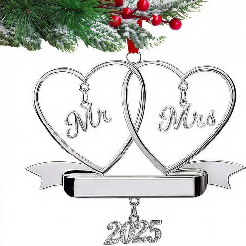 Christmas Ornament 2025 Our First Married Ornaments Mr Mrs Tree Decoration Wedding Gifts Couple Xmas Bridal Shower Newlywed Gift 1st Keepsake Unique Gift (Our First Christmas Mr Mrs)