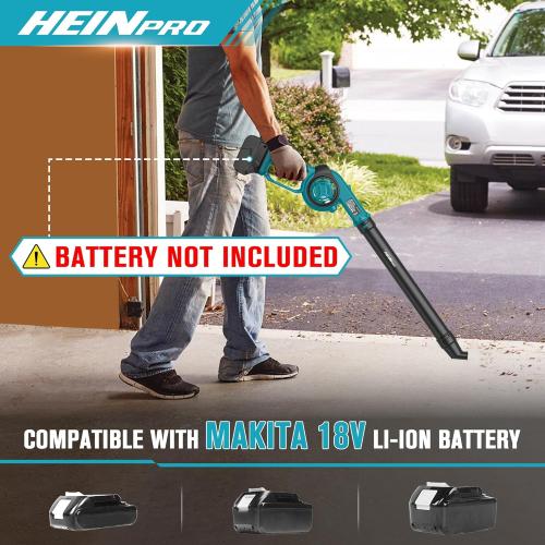 Small Leaf Blower Cordless Mini Compatible with Makita 18V Battery (Tool Only) 200MPH Powerful Portable Electric Leaf Blower 3 Speed Compact Handheld Leaf Blowers for Jobsite, Lawn Care
