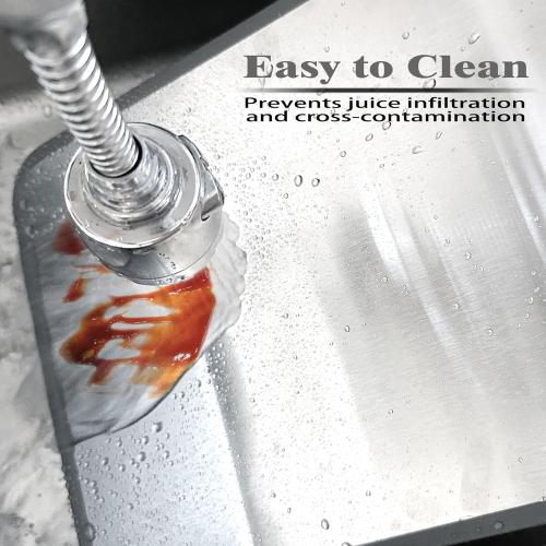 Cutting Boards for Kitchen Cutting Board Thickened Stainless Steel Wheat Straw PP Dishwasher Safe Double Sided Large Meat Cutting Boards 15 x 10 Inch   **1 pc .**