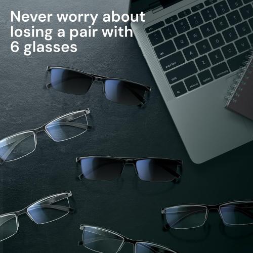 Gaoye 6 Pack Reading Glasses Men/Women, Eyeglasses, Blue Light Readers for Men/Women, Computer Eye Glasses, Cheaters