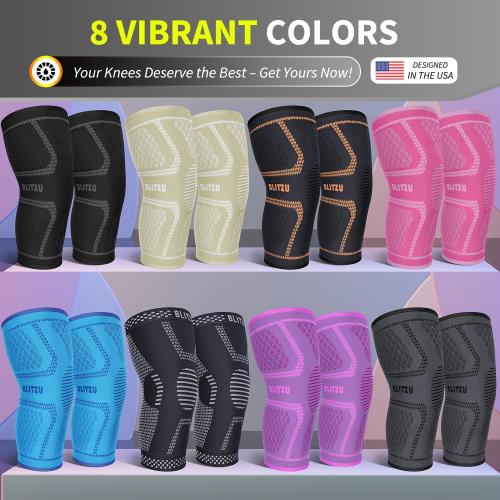 Knee Brace Men & Women, Knee Compression Sleeve Support Wrap Tendonitis XL | 2 Pack, Joint & Patella Stabilization, Arthritis Pain Relief, Meniscus Tear, ACL Injury Recovery, Running, Sports, Workout