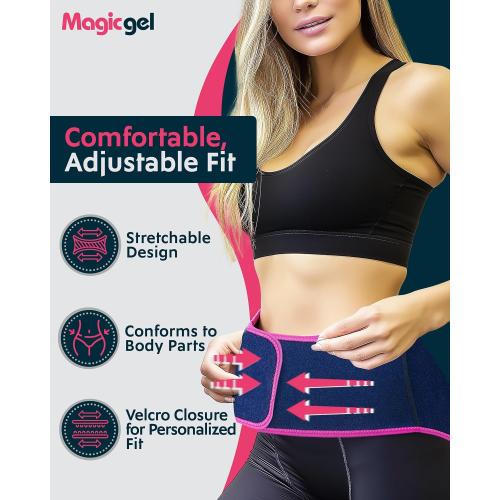 Magic Gel Ice Pack for Back Pain Relief | 2 Pack Reusable Lower Back Wrap for Hot or Cold Therapy | Relief for Lower Lumbar, Sciatic Nerve, Herniated or Degenerative Disc, Coccyx, Tailbone Pain
