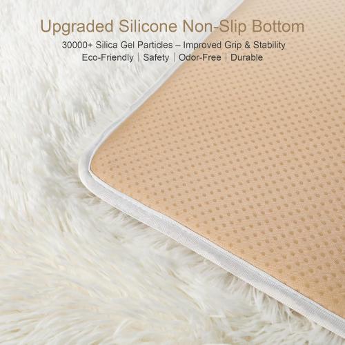 Thick Area Rug 4x6 Cream White Fluffy Shag for Bedroom, Soft Washable Fuzzy Shaggy Non-Slip Plush Carpet for Living Room, Modern Furry Rugs for Kids Nursery Baby Boys Girls Dorm, Ivory