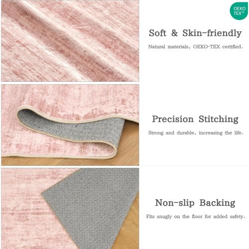 zesthome 8x10 Area Rugs for Living Room, Non-Slip Backing Washable Rug, Modern Abstract Area Rug, Stain Resistant Rugs for Bedroom, Ultra-Thin Large Area Rugs, Area Rug 8x10