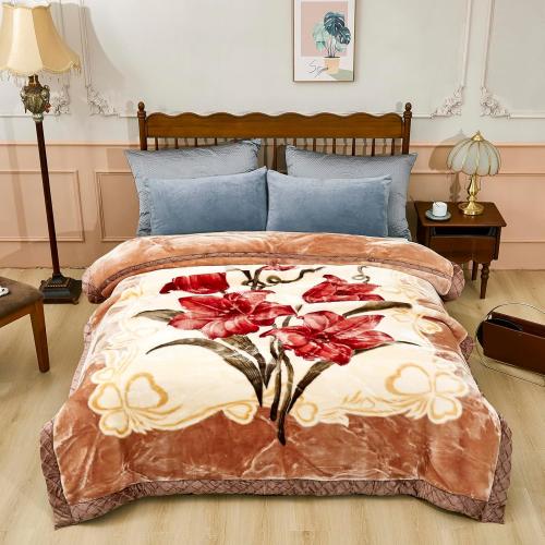 9 lbs Heavy Korean Mink Blanket,Silky Soft and Warm - Korean Style Queen Size 77 x 90, 9LB - 2 Ply Reversible Soft Warm Plush Raschel Blanket.