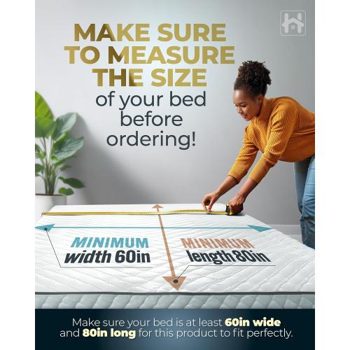 Premium 10mm Bunkie Board Queen Size (60x80'') – Slim Mattress Support – Quiet, and Moisture-Resistant Bed Board for Platform Bed Frames and Box Springs