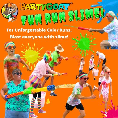 PARTY GOAT Instant Slime Powder. 25 Gallon Bulk Blue Slime Mix for Water Guns or Blasters. Make a Pool, Big Buckets or Bath Tub