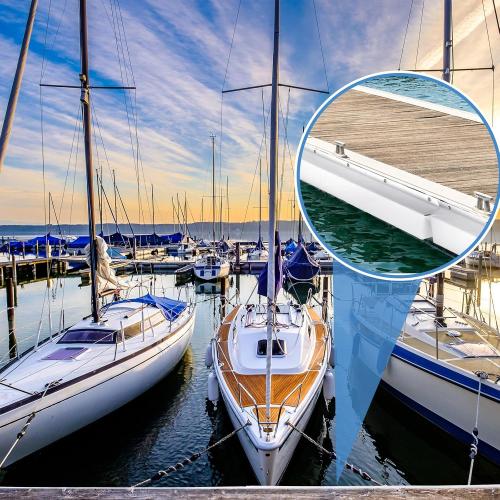 Spiareal Edge Dock Bumpers Straight Marine Boat Bumpers for Docking UV Resistant Boat Dock Fenders for Docking, Preventing Dent and Scratch, White