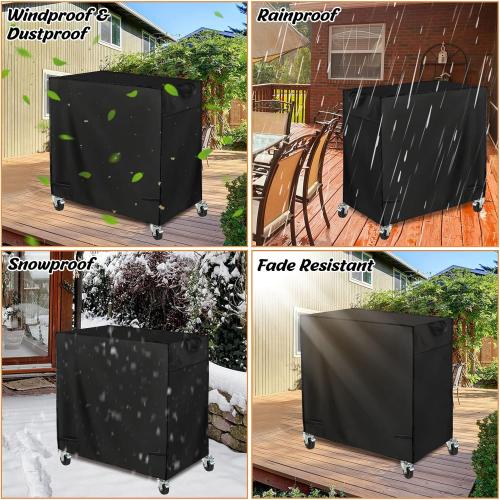 Patio Cooler Cart Cover,Fits for Most 80-100 Quart Rolling Cooler Cart,Waterproof Patio Ice Chest Protective Covers for Outdoor Bar Cart
