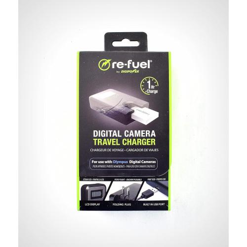 Digipower - RF-TC-55O Travel Charger for Most Olympus Camera Batteries - Black