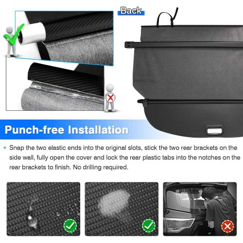 Powerty Cargo Cover for 2017-2021 2022 Honda CR-V CRV Accessories Trunk Cover Retractable Trunk Shielding Shade Cargo Luggage Cover No Gap(Not Fit Honda HR-V)