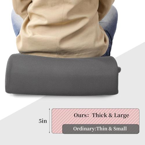 Extra Thick Chair Cushions,Office Chair Booster Seat Cushion to Raise Seat Height for Pain Relief, Non Slip Memory Foam Thick Cushion with Carry Handle（Dark Grey）