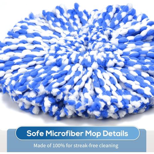 5 Pack RinseClean Spin Mop Replacement Head Spin Mop Refills Compatible with O Ceda RinseClean Dual System, Microfiber Mop Easy Cleaning Floor Head Mo-p for Floor Cleaning RinseClean 2 Tank System