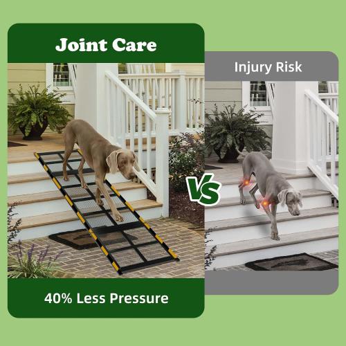 Dog Ramp for Car, Extra Wide 20”x75” Long, Folding Outdoor Pet Ramp for Large Dogs Non-Slip Dog Car Ramp for Truck, SUV, RV