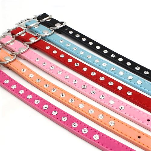 Rhinestone Dog Collars for Small Dogs Bling Puppy Collar Girl Cute Sparkly Glitter Crystal Diamond Cat Collar for Kittens XXS XS Small Medium Female Pets, Black M