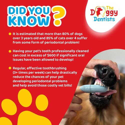 Dog Toothbrush Cat Puppy Finger Toothbrush | Pack of 2 with Storage Cases | Remove Plaque & Tartar Fights Bad Breath | 360° Bristles | Cat Dog Teeth Cleaning Products