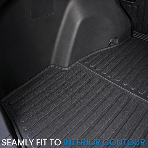 JOULARISE Cargo Mat with Backrest Mat for Toyota RAV4 2019-2024 2025 (Include Hybrid) Car Mat Accessories, All Weather TPE Trunk Cargo Liner Trunk Mat with Seat Back Mat (Trunk Mat with Backrest Mat)