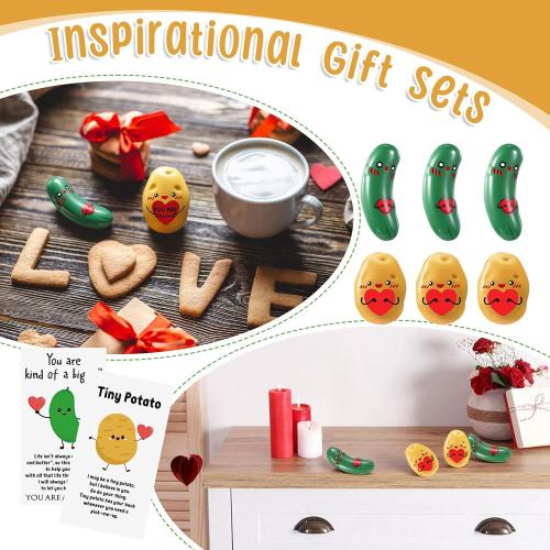 Huwena 20 Sets Employee Appreciation Gift Positive Tiny Potato Pickle Bulk