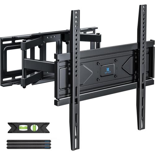 UL Listed Full Motion TV Wall Mount for Most 32-70 inch TVs, Wall Mount TV Bracket for 40 50 55 65 inch tv with Smooth Swivel, Tilt, Extension, Level-Has Hardware & Drill Template