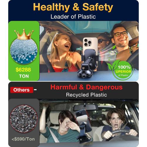 Romuto Car Phone Holder Mount【2025 Ultimate Suction】 Phone Mount for Car Cell Phone Holders for Your Car Accessories for Women Men Dashboard/Windshield/Vent/Wall Mounts Truck Stand for iPhone Samsung
