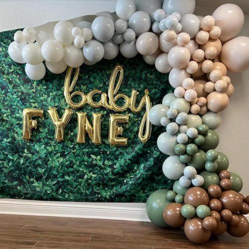 Sage Green Blue Brown Balloons, 60PCS Dinosaur Safari Wild Party Balloon