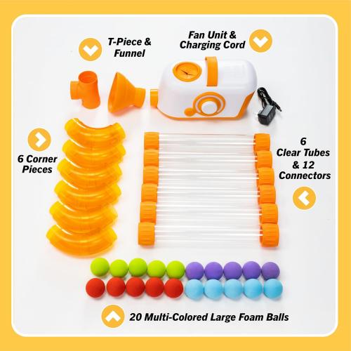 Fat Brain Toys The Original Air Toobz, Air-Powered STEM Building Toys for Kids & Teens, Kids Building Toys, STEM Toys for 3  Year Old