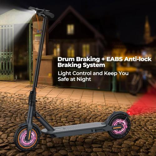 Electric Scooter, 350W Motor, 21-23 Miles Long Range, 19 Mph Speed, 8.5 Portable Folding Commuting Scooter, Double Braking System, Max Load 264Ibs (SP03-21Miles)