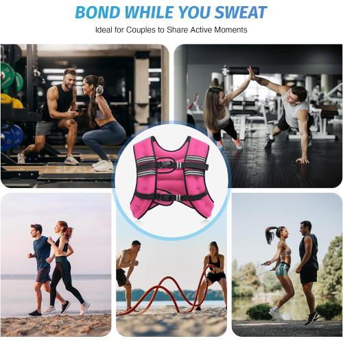 ZELUS Weighted Vest, 6lb/8lb/12lb/16lb/20lb/25lb/30lb Weight Vest with Reflective Stripe for Workout, Strength Training, Running, Fitness, Muscle Building, Weight Loss, Weightlifting