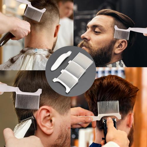 3PCS Hair Combs, Fade Comb and Styling Combs for Hair Cutting, Hair Combs for Home Hair Styling and Grooming (White)
