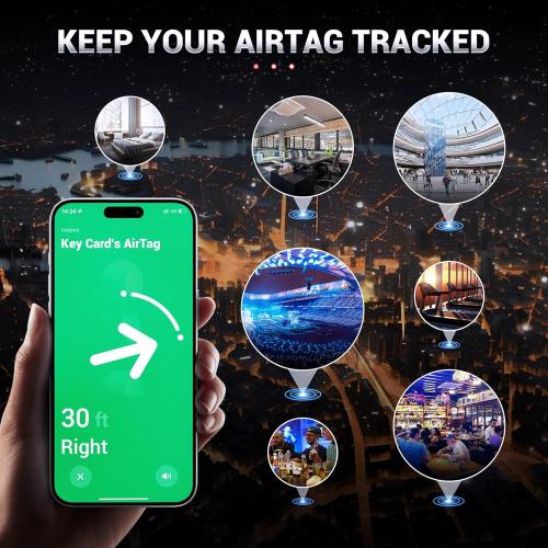 PROfezzion Tesla Key Card Holder with AirTag Slot, Key Card Protective Case Cover Designed for Tesla Model 3 Y S X Cybertruck - White